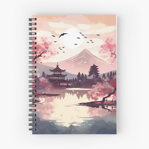 Item preview, Harmony in Sakura Valley - Traditional Oriental Japanese Landscape designed and sold by Theflyingart.