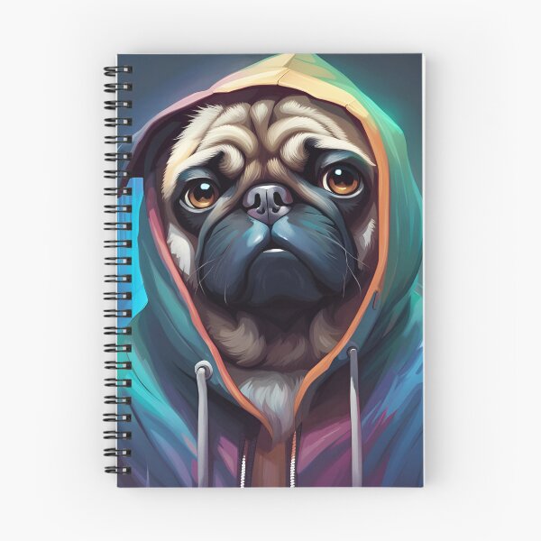 Item preview, Pug in a Hoodie designed and sold by Ameiva-Apparel.