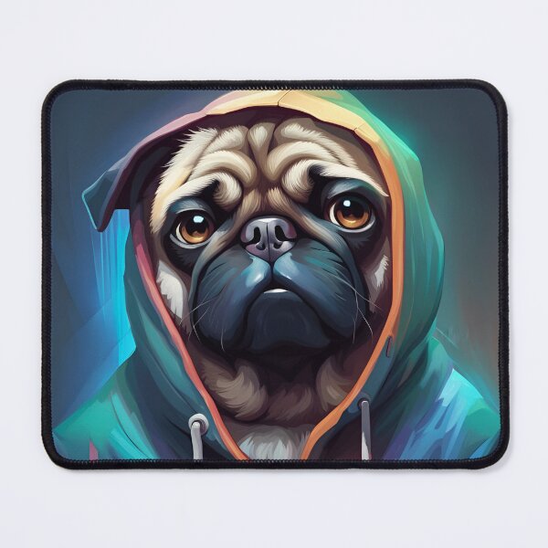 Item preview, Pug in a Hoodie designed and sold by Ameiva-Apparel.