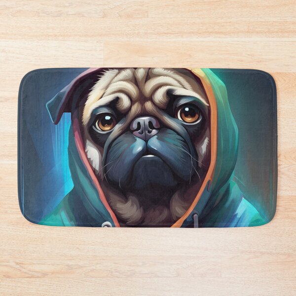 Item preview, Pug in a Hoodie designed and sold by Ameiva-Apparel.