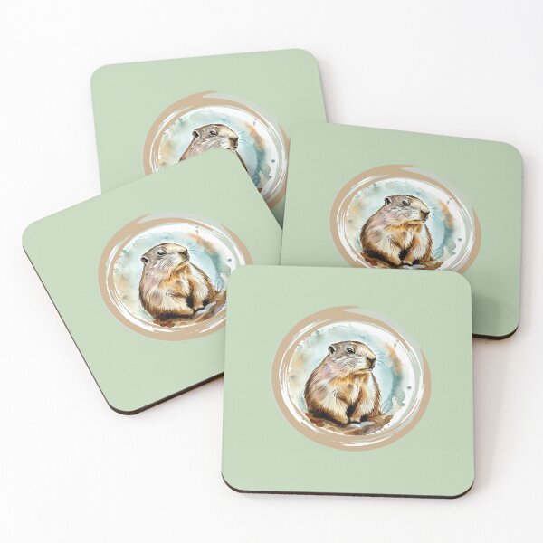 Item preview, Gluttonous marmot painted with watercolor designed and sold by GroundhogMs.