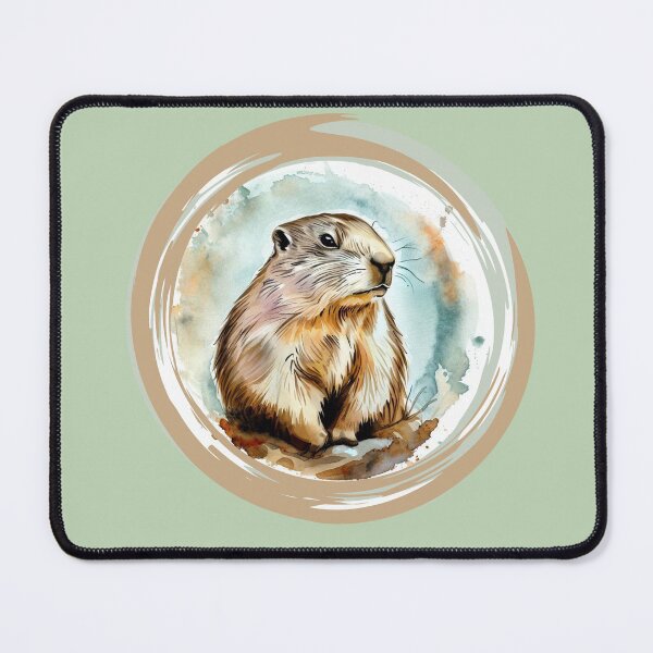 Item preview, Gluttonous marmot painted with watercolor designed and sold by GroundhogMs.