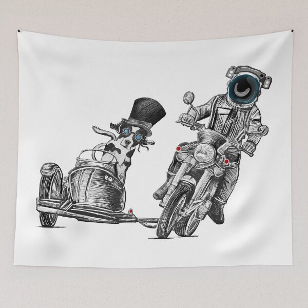 Item preview, Moondoggy Motorcycle Sidecar K-9 Astronaut designed and sold by oz10.
