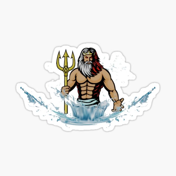 Poseidon Sticker for Sale by Nikshax