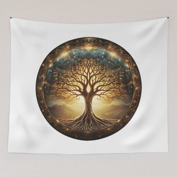 Item preview, World Tree in a Circle Fantasy 2 designed and sold by radhakidesign.