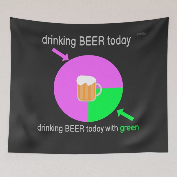 Item preview, drinking Beer today designed and sold by wowitsmytshirt.
