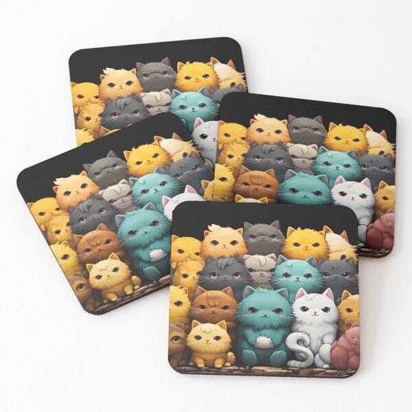 Item preview, Colorful Feline Extravaganza: A Kaleidoscope of Vibrant Cats designed and sold by BNCH44.