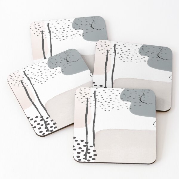 Item preview, Tranquil Harmony - Abstract Design in Neutral Grey, Beige, and Light Pink designed and sold by Michelle Moss.