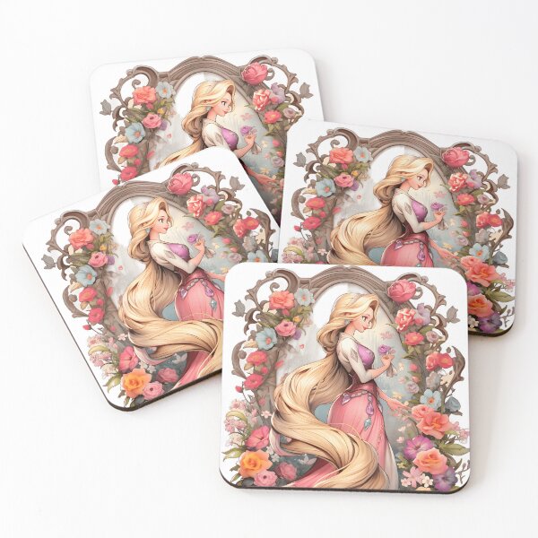 Item preview, Rapunzel medallion surrounded by flowers designed and sold by ladivinefactory.