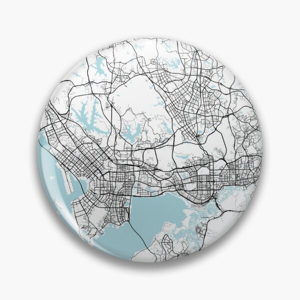 Item preview, Shenzhen City Map of Guangdong, China - Circle designed and sold by deMAP.