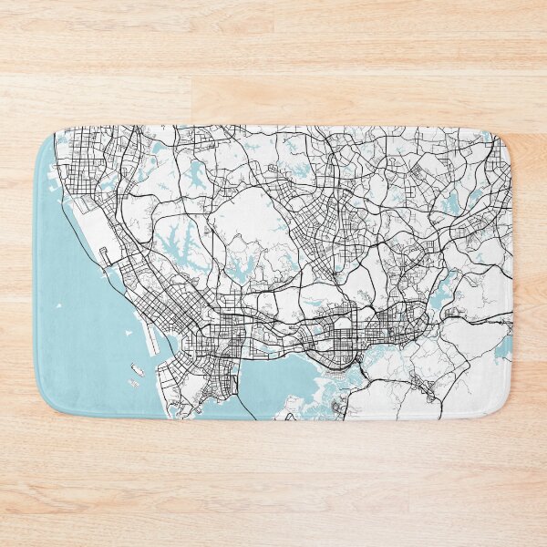Item preview, Shenzhen City Map of Guangdong, China - Circle designed and sold by deMAP.
