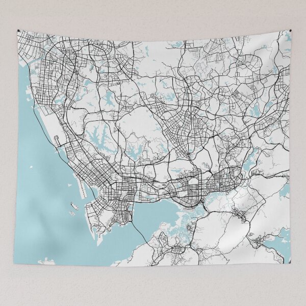Item preview, Shenzhen City Map of Guangdong, China - Circle designed and sold by deMAP.