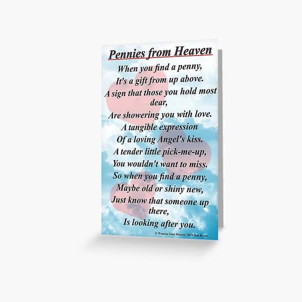 Item preview, Pennies from Heaven - Uplifting Poem  designed and sold by adorableandcute.