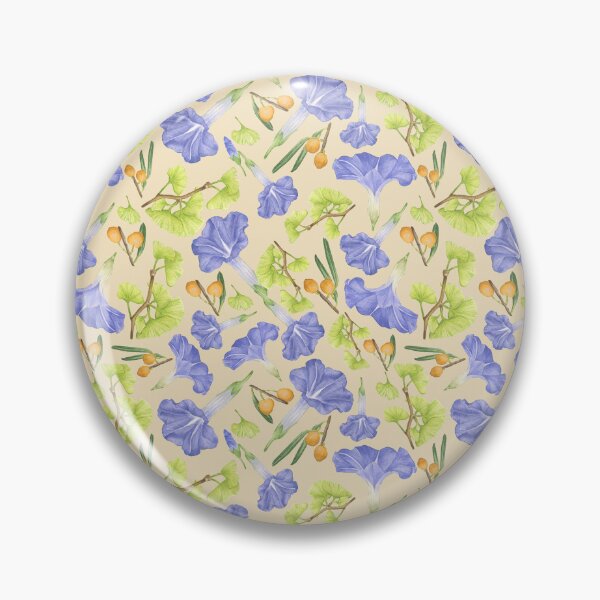 Item preview, Morning Glories and Gingko Biloba Brown designed and sold by greenerybywendy.