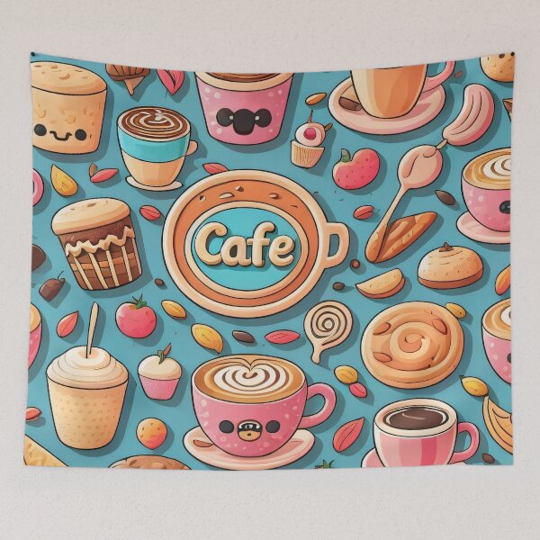 Item preview, Pattern of cute cafe 1 designed and sold by SpecialForceART.