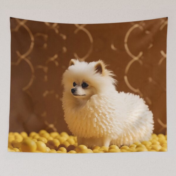 Item preview, White Dog in Ball Pit - Beautiful Dog Art designed and sold by DigitalArties.