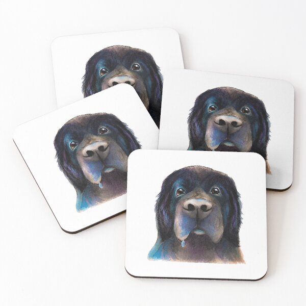 Item preview, Newfoundland dog watercolour painting designed and sold by Funsize-Art.