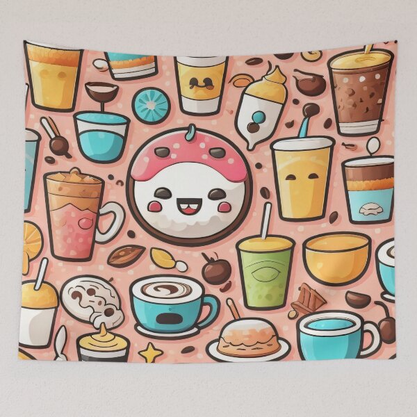 Item preview, Pattern of cute cafe 5 designed and sold by SpecialForceART.