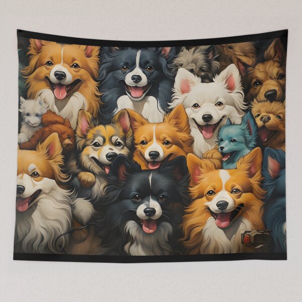 Item preview, Radiant Tails: Embrace the Vibrancy of Colorful Dogs designed and sold by BNCH44.