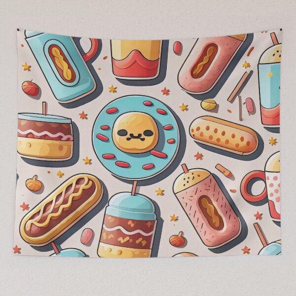 Item preview, Pattern of cute cafe 8 designed and sold by SpecialForceART.