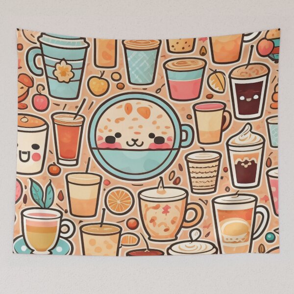 Item preview, Pattern of cute cafe 9 designed and sold by SpecialForceART.