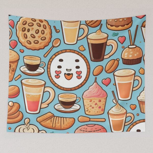 Item preview, Pattern of cute cafe 11 designed and sold by SpecialForceART.
