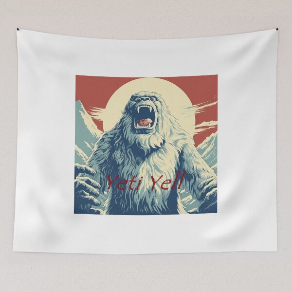 Item preview, Yeti Yell in Retro Vintage Style  designed and sold by redstar19.