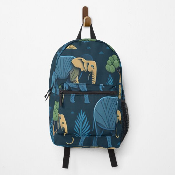 Item preview, Seamless Elephant Repeating Pattern Green Blue Yellow designed and sold by Meena-tta.