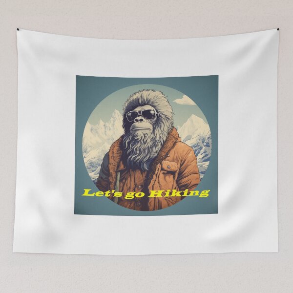 Item preview, Yeti in Sunglasses and Orange jacket retro classic style designed and sold by redstar19.