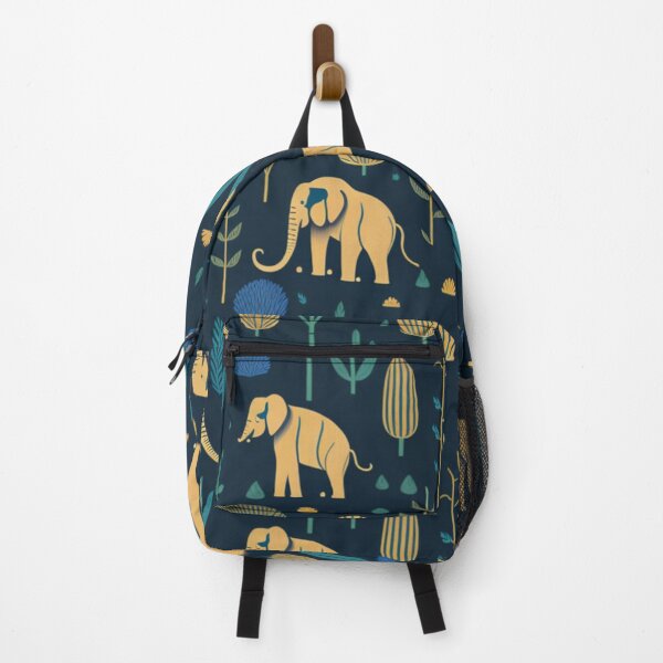 Item preview, Seamless Elephant Repeating Pattern Green Blue Yellow designed and sold by Meena-tta.