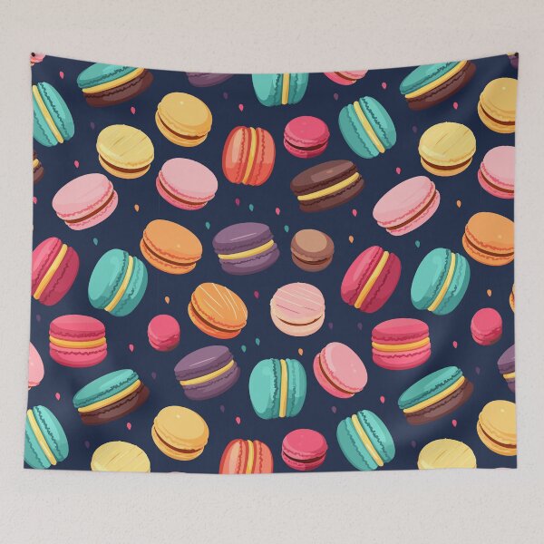 Item preview, Colorful French macarons pattern designed and sold by enipra.