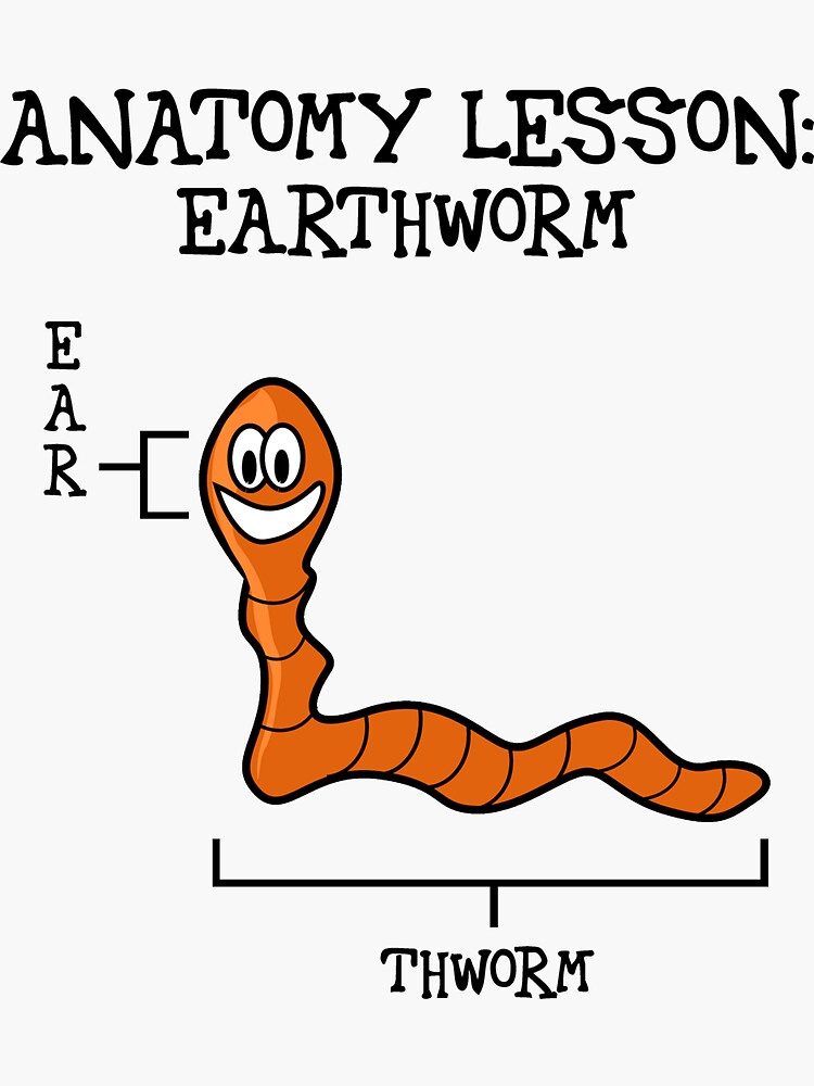 Anatomy lesson: Earthworm [Create a set!] Sticker for Sale by  SolidEarthArt