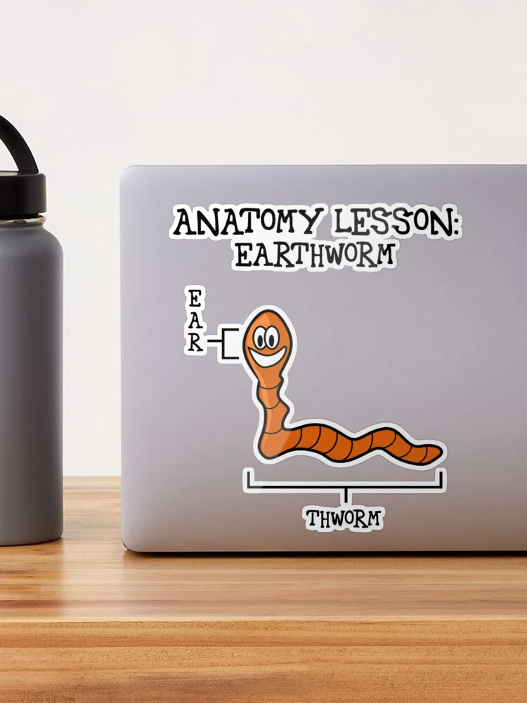 Anatomy lesson: Earthworm [Create a set!] Sticker for Sale by