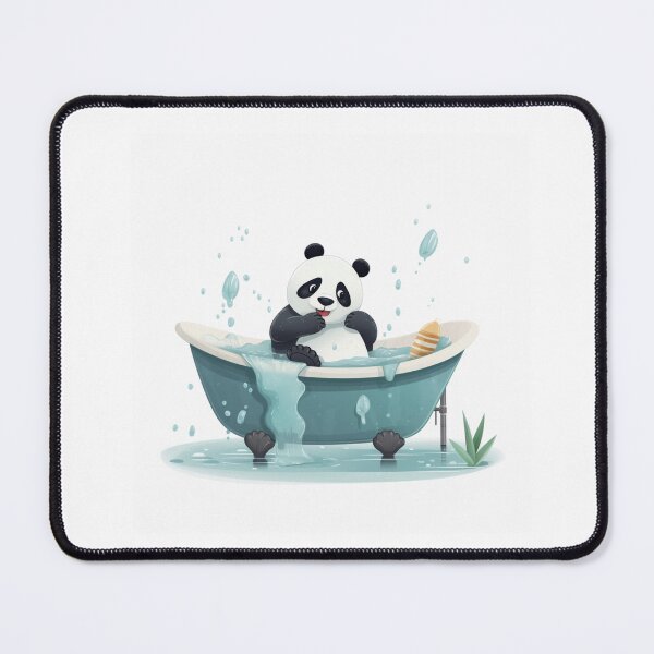 Item preview, Smiling panda taking bath designed and sold by bigmoments.