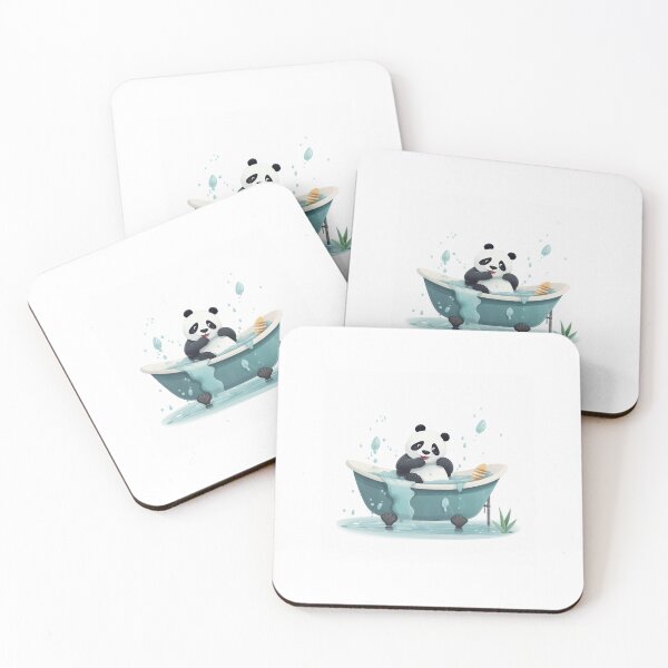 Item preview, Smiling panda taking bath designed and sold by bigmoments.
