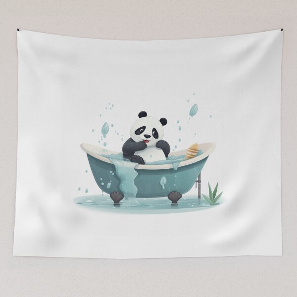Item preview, Smiling panda taking bath designed and sold by bigmoments.