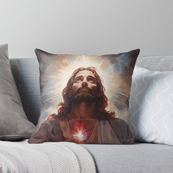 Item preview, Savior God Christ with an Illuminated Heart and Crown, Symbolizing Love designed and sold by SingularityGeek.