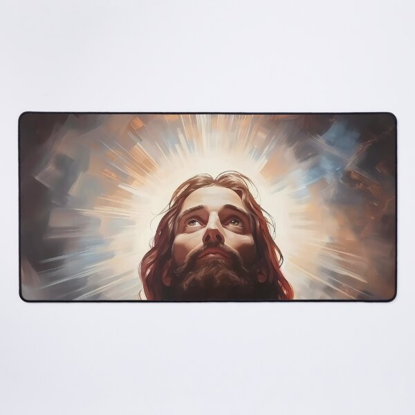 Item preview, Savior God Christ with an Illuminated Heart and Crown, Symbolizing Love designed and sold by SingularityGeek.