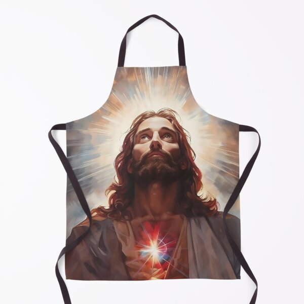 Item preview, Savior God Christ with an Illuminated Heart and Crown, Symbolizing Love designed and sold by SingularityGeek.