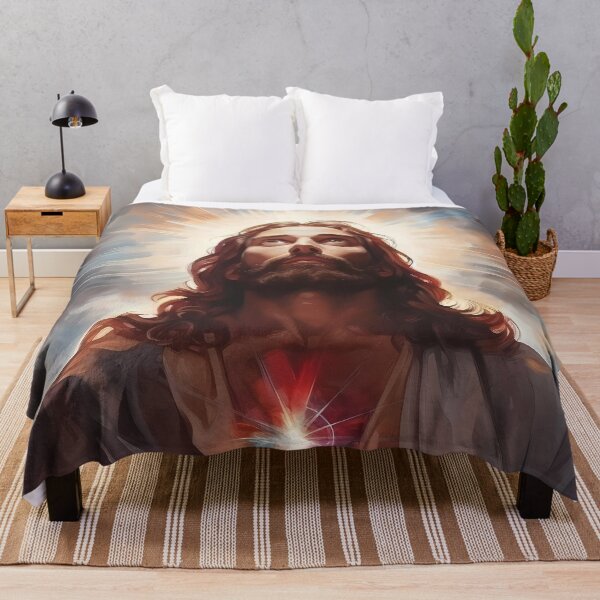 Item preview, Savior God Christ with an Illuminated Heart and Crown, Symbolizing Love designed and sold by SingularityGeek.