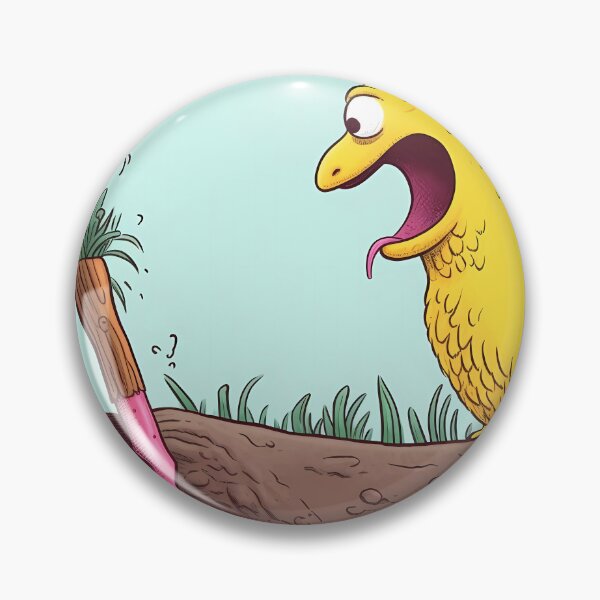 Item preview, Super Fat Bird Watching as Its Worm Escapes and Camouflages designed and sold by SingularityGeek.