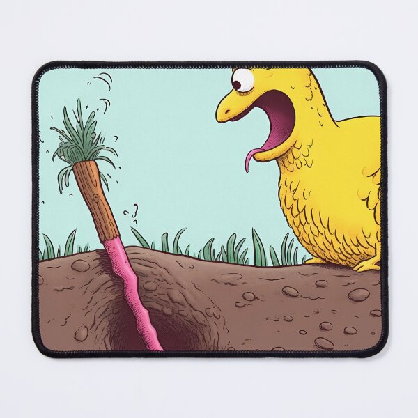 Item preview, Super Fat Bird Watching as Its Worm Escapes and Camouflages designed and sold by SingularityGeek.