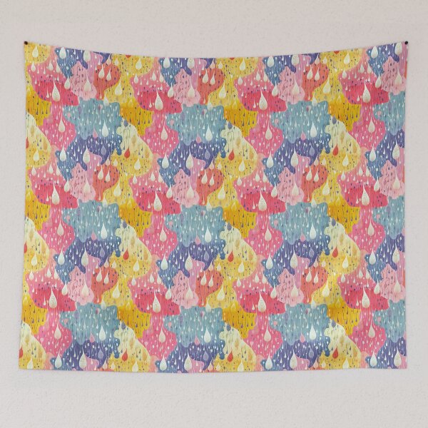 Item preview, Colourful water drops pattern  designed and sold by Dandollina.