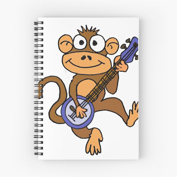 Item preview, Funny Monkey Playing Banjo Cartoon designed and sold by Nature's Fancy.