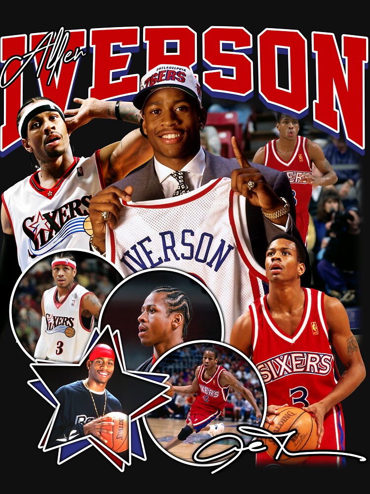 Allen Iverson The Answer Basketball Signature Retro 80s 90s T