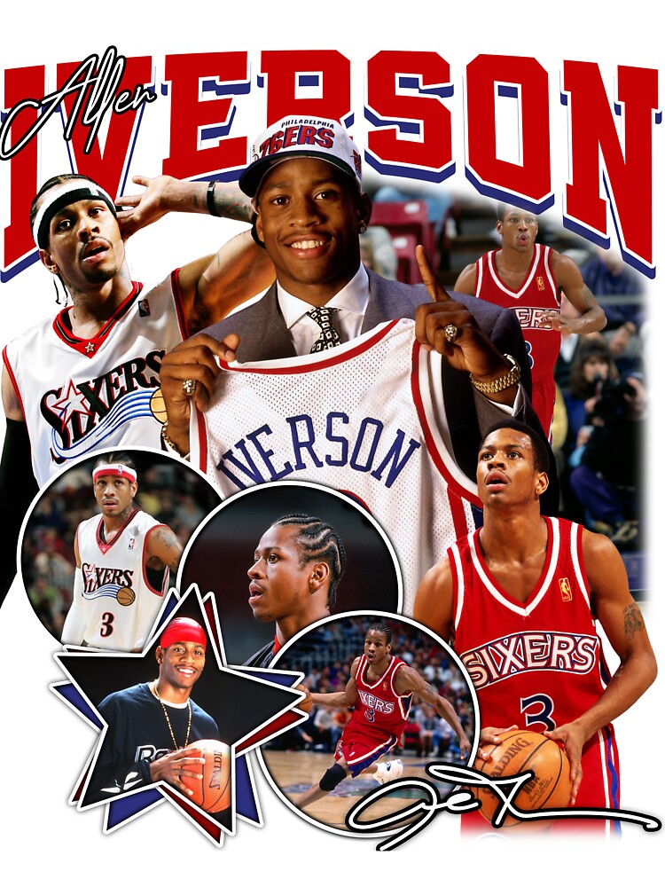 Allen Iverson Basketball Players Nba Sports Vintage Graphic T