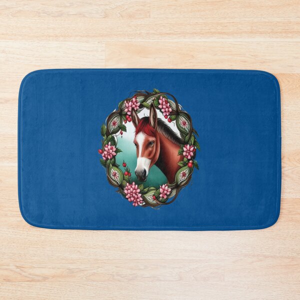 Item preview,  A Mule Surrounded By Hawthorn Wreath Missouri State Tattoo Art designed and sold by taiche.