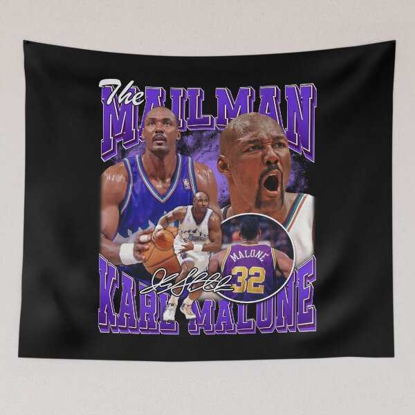 Item preview, KARL MALONE Vintage The Mail Man Basketball Legend Signature Retro 80s 90s Bootleg Rap Style designed and sold by humbertuks.