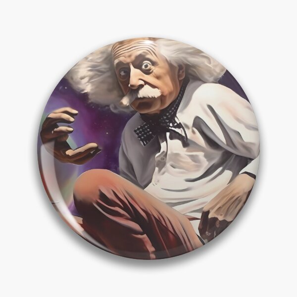 Item preview, Surrealistic Portrait of Einstein Crouched in the Immensity of the Universe designed and sold by SingularityGeek.