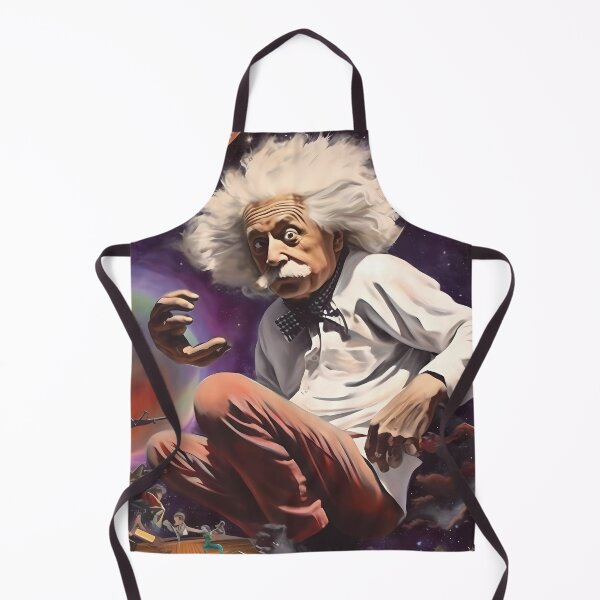 Item preview, Surrealistic Portrait of Einstein Crouched in the Immensity of the Universe designed and sold by SingularityGeek.